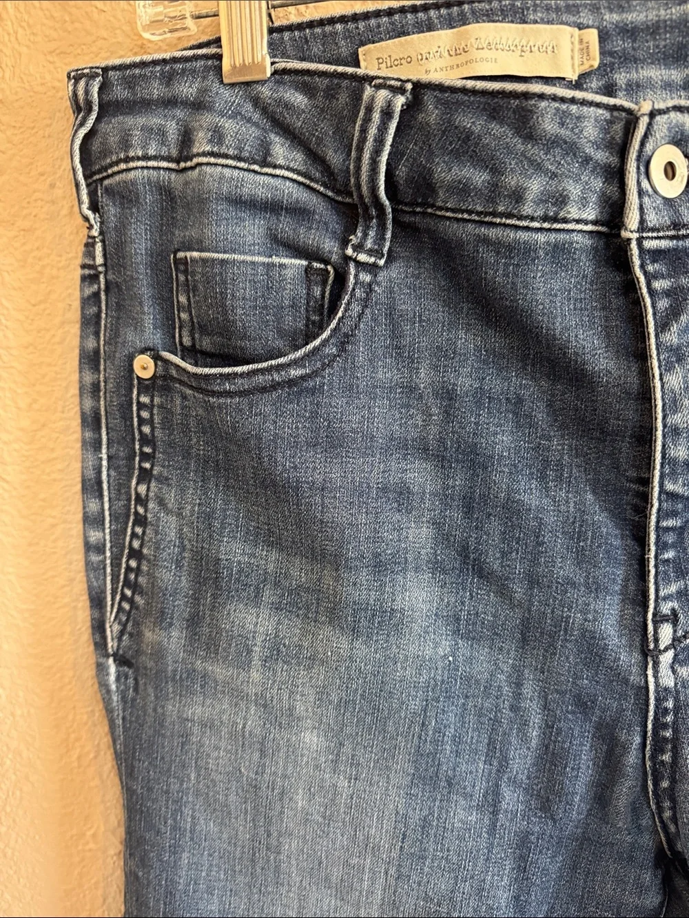 Pilcro Skinny Jeans in Medium Blue Wash